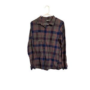 The North Face Womens Plaid Button-Down Long Sleeve Shirt L